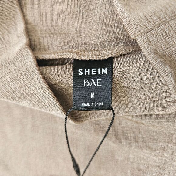 NWT Shein Bae Maxi Length Body Con Dress with Long Sleeves Sz Womens Medium - Picture 7 of 7